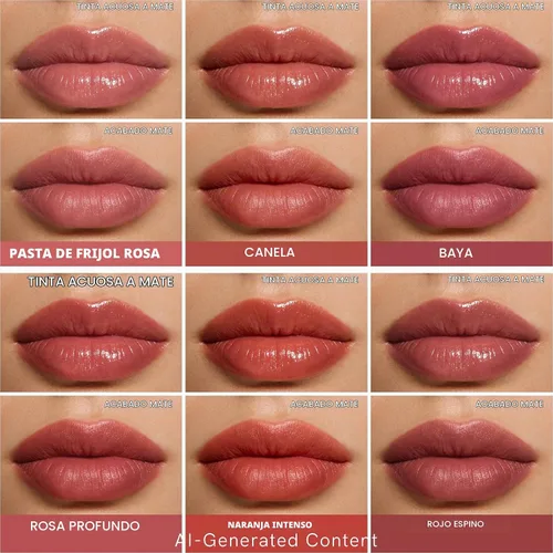 Vista 6 de KIMUSE Set de tinte labial de gel de agua, 6 colores, tintes de labios
