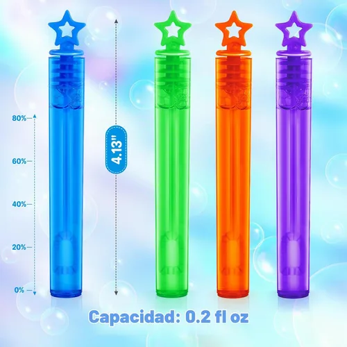 Vista 2 de 36 piezas de varitas mini para burbujas, surtido de juguetes para fiestas de cumpleaños, Halloween, bolsas de regalos, premios de carnaval, bodas