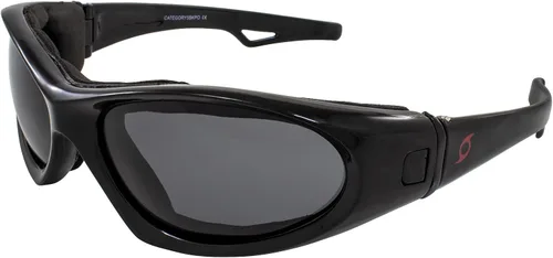 Vista 8 de Hurricane Eyewear Category-5 Water-Sports Floating Goggles Interchangeable to Sunglasses Black Frame w/Polarized Smoke Lens