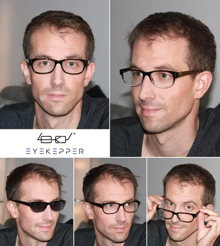 Vista 2 de Eyekepper Gafas de lectura clásicas para hombre, paquete de 5 con bisagras de resorte