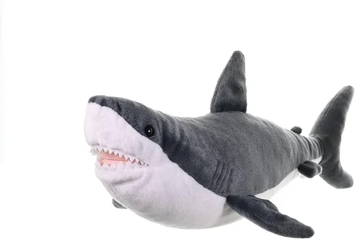 Vista 3 de Wild Republic Gran tiburón blanco de peluche de peluche, regalos para niños, Cuddlekins de 20 pulgadas