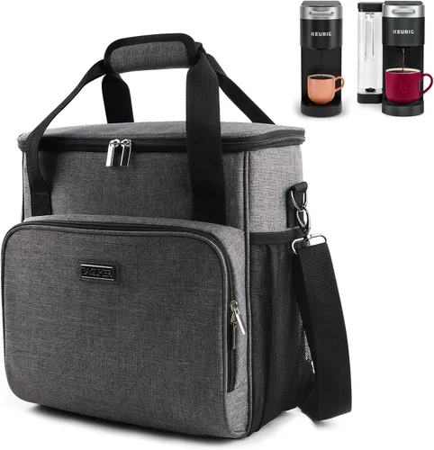Vista 15 de BAGLHER Funda de mezclador de cocina resistente para batidoras de 4.5 a 5 cuartos de galón, funda de transporte 2 en 1 de hombro y mano con Gris