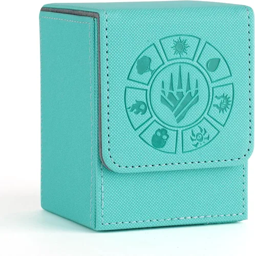 Vista 13 de Caja para mazos de cartas Arkeiliy, caja de almacenamiento de más de 110 cartas MTG con 50 fundas para cartas, estuches coleccionables para cartas