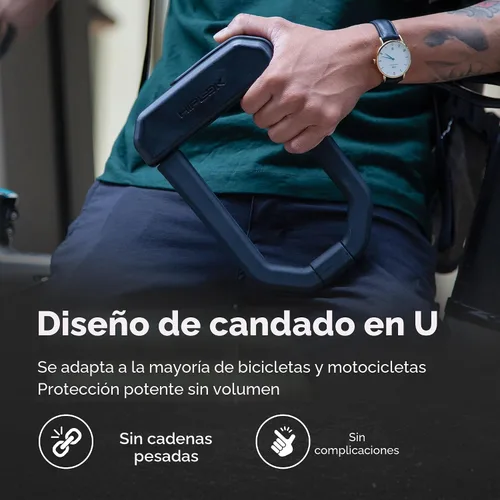 Vista 4 de Hiplok Dx1000 Candado en U Anti Amoladora Angular Negro, Talla Única