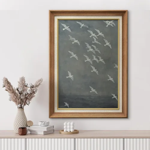 Vista 43 de MUDECOR Claude Monet - Arte artístico enmarcado prémium para pared, camino a través del maíz en Pourville, ilustraciones históricas culturales