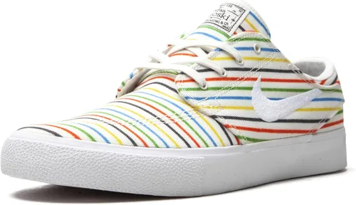 Vista 4 de Nike Mens SB Zoom Stefan Janoski Canvas AQ7878 100 Multicolor Pinstripes