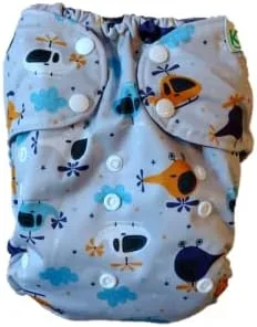 Vista 4 de Pañal de tela XL para niños grandes, 30-70 libras, reutilizable para niños de 13 a 66.1 lbs (animales del bosque)