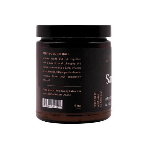 Vista 2 de Esmalte mineral rojo arena para cuerpo y cara, exfoliante profundo con arena mineral del desierto, ingredientes naturales, cuidado de la piel