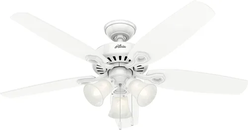Vista 17 de Hunter Fan Company 52106 Hunter Builder - Ventilador de techo para interiores con luz LED y control de cadena de tracción, 42 pulgadas, acabado