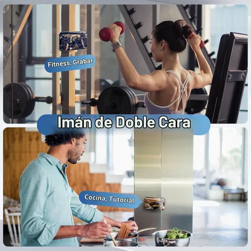 Vista 4 de Soporte magnético para anillo de teléfono con imán de doble cara para Negro