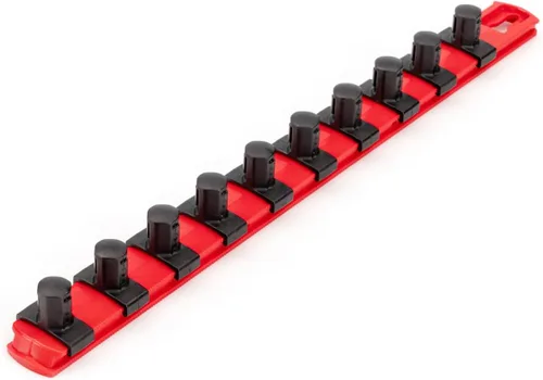 Vista 10 de TEKTON - Llave de tubo de 1/2 pulgada x riel de 33 cm con 10 clips (negro) OSR22210 Fabricado en EE. UU