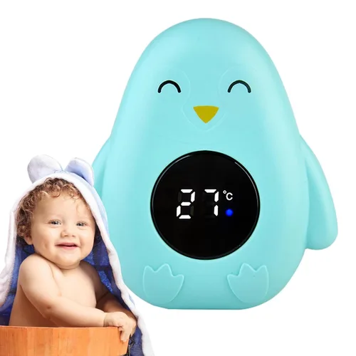 Vista 7 de Termómetro de baño para bebés, medidor de agua, medidor de dibujos animados, termómetro electrónico de bañera, monitor de temperatura flotante