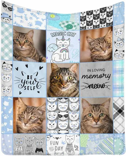 Vista 8 de InterestPrint Manta de perro personalizada en memoria amorosa de la pérdida con imágenes y nombre, regalo personalizado de recuerdo de condolencias