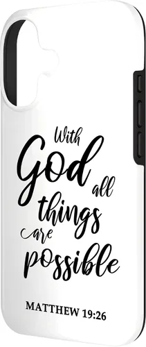 Vista 2 de Christian Message Faith Jesus Matthew 19:26 Case for iPhone 17