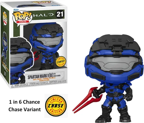 Vista 7 de Funko Pop! Games: Halo Infinite Collectors Set - 3 figuras: Pistola de plasmo Grunt Conscript, Spartan Mark V [B] Espada azul