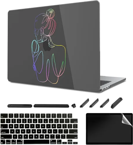 Vista 15 de Funda para MacBook Air de 15.3 pulgadas (modelo de lanzamiento 2023: chip A2941 M2), funda protectora, cubierta de teclado y protector de pantalla.