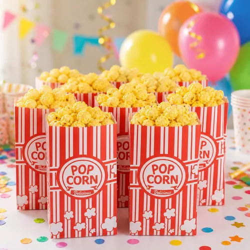 Vista 4 de Bolsas de papel para palomitas de maíz, paquete de 120 bolsas de palomitas de maíz de 1 onza, porciones individuales, bolsa de palomitas de maíz a
