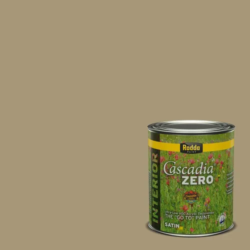 Vista 290 de Rodda Paint CASCADIA ZERO - Pintura plana e imprimación para interiores en uno, cuarto de galón, crema de ballet