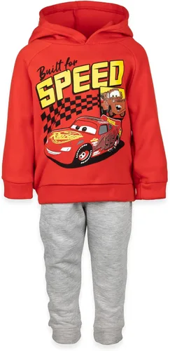 Vista 4 de Disney Pixar Cars Lightning McQueen - Conjunto de sudadera con capucha y pantalones de vellón