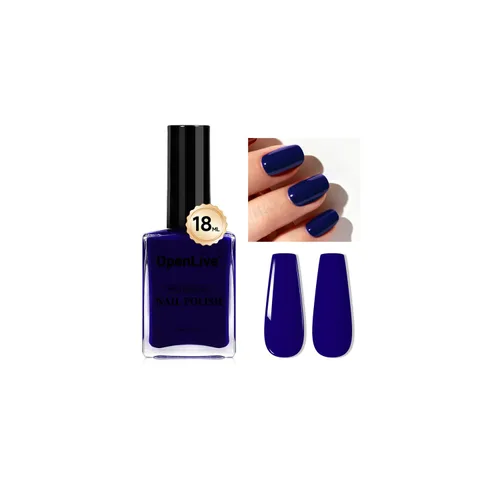 Vista 13 de OpenLive Esmalte de uñas negro de 0.6 fl oz, gran volumen, secado rápido, secado rápido y de larga duración, arte de uñas de color para bricolaje