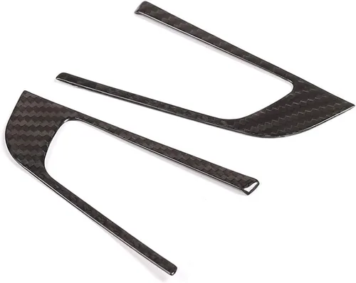Vista 3 de Fibra de carbono real para Alfa Romeo Giulia Stelvio 2017 2018 2019 Coche Volante Botón Marco Accesorios Trim (Negro)