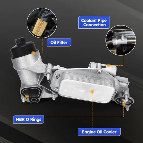 Vista 5 de 93186324 Enfriador de aceite del motor con conjunto de filtro de aceite para 09-11 CHEVROLET AVEO AVEO5, 11-16 Chevy Cruze, 12-17 Chevy Sonic/09