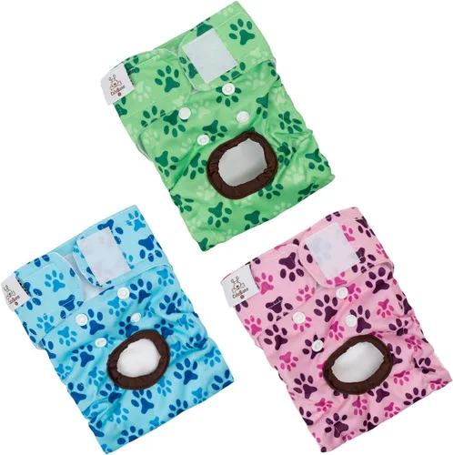 Vista 17 de CuteBone - Pañales para perras, paquete de 3 unidades para perritos, talla XS, D14XS