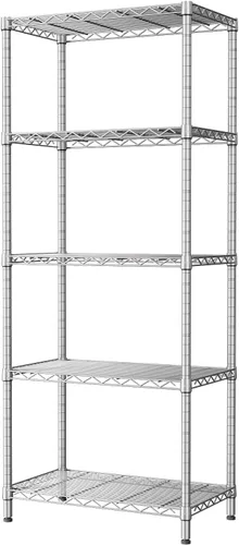Vista 26 de SINGAYE 2 estantes pequeños para cocina, estante de alambre, estante de metal, organizadores ajustables, estantes de almacenamiento para despensa