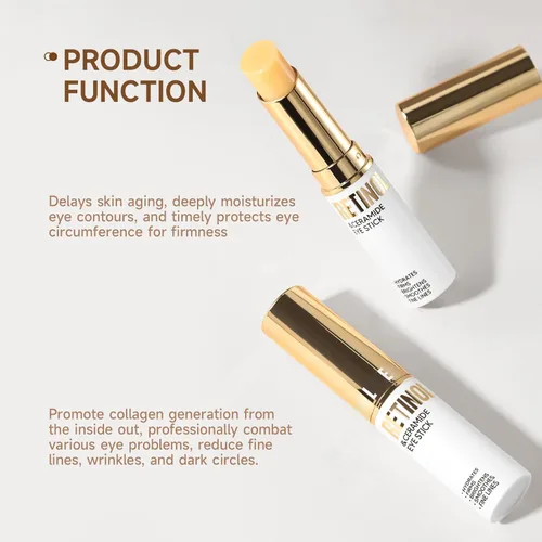 Vista 4 de VSTYLE Retinol Eye Stick, crema bálsamo corporal hidratante para labios culpa cuello crema portátil ojo piel palo anti-arrugas eliminación de ojeras