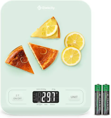 Vista 18 de Etekcity - Báscula de cocina digital de 22 lb, pesa gramos y onzas - Herramienta recargable e impermeable para pérdida de peso, cocina, repostería