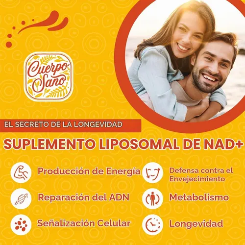 Vista 6 de Suplemento NAD de 2000 MG, NAD+ liposomal con alta absorción, más eficiente que la ribósido de nicotinamida, suplemento potenciador puro y Plus