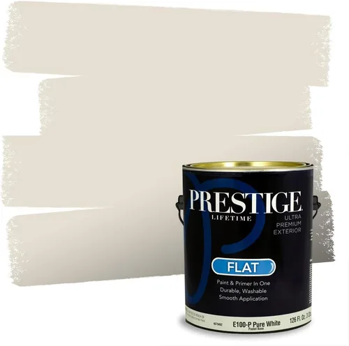 Vista 196 de PRESTIGE Pinturas Pintura Exterior e Imprimación en Uno, 1 Galón, Mate, Combinación Comparable de Sherwin Williams* Black Magic* SW6991-PCM