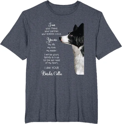 Vista 59 de Funny I Am Your Friend Your Partner Your Border Collie - Camiseta de regalo, Negro, S