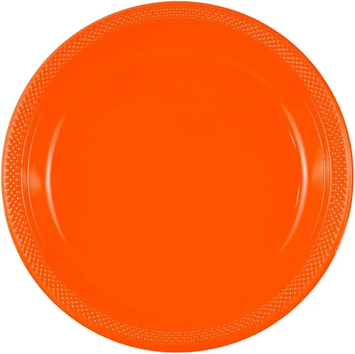 Vista 9 de Platos para fiesta de plástico redondos y cuadrados colorido de 7, 8, y 9 pulgadas, 10/20 platos por paquete, Negro