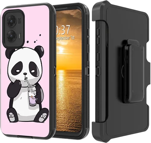 Vista 14 de Funda para Moto G Stylus 5G 2023 con funda de clip para cinturón y soporte, resistente de doble capa, resistente a prueba de golpes, para Motorola