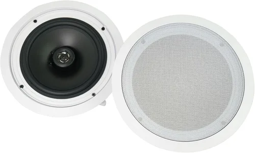 Vista 4 de Rockville Amplificador de fuente múltiple de matriz de 4 zonas+20 altavoces de techo blancos de 8 "70v
