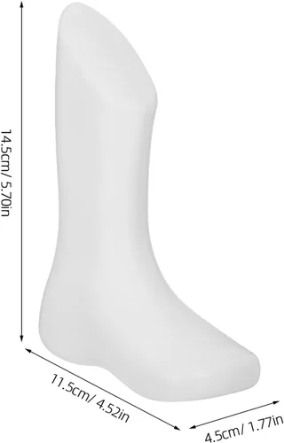 Vista 2 de CALLARON 4pcs Feet Mannequin Display Stand 11.5cm White Plastic Shoe Tree Shaper for Socks and Shoes Showcase, Socks Display Holder for Store and