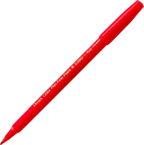 Vista 2 de Pentel Bolígrafo de colores Arts, rojo, caja de 12 unidades (S360-102)