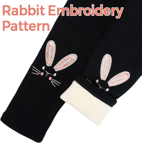 Vista 5 de Leggings de invierno para niñas pequeñas, con forro polar, básicos, de algodón grueso, térmicos, pantalones de longitud completa, ropa para niños