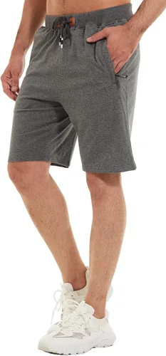 Vista 5 de QPNGRP - Pantalones cortos para hombre con cierre de cordón, cintura elástica
