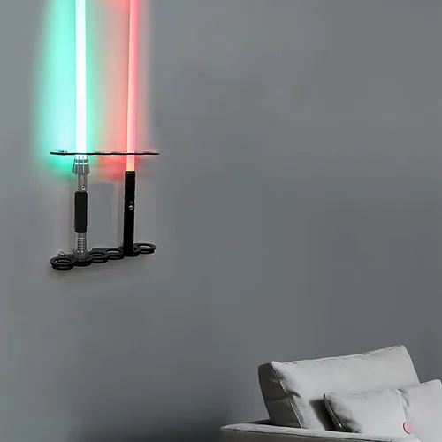 Vista 5 de Soporte de pared vertical para sable de luz. Soporte de pared para sable de luz. Aplicable a la mayoría de sables de luz. (Negro 1 agujero)