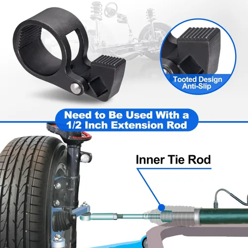 Vista 4 de Llave hexagonal universal para varilla de acoplamiento interior, herramientas de reparación y extracción de 27-42mm para coche, camión, vehículo