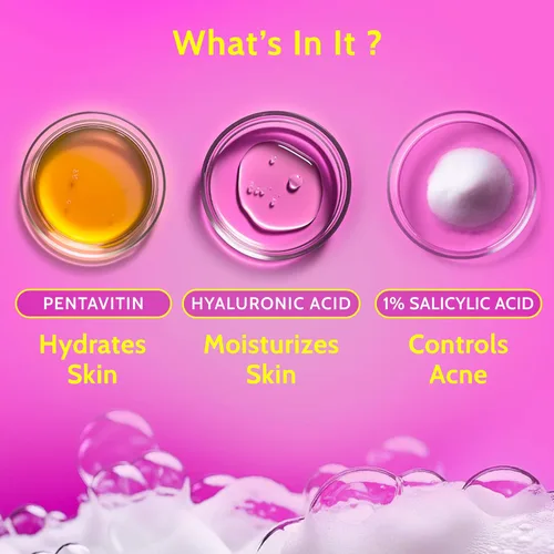 Vista 4 de Chemist at Play Gel de ducha exfoliante suave al 1% de ácido salicílico, sin parabenos ni SLS, evita el acné corporal, la piel rugosa y limpia