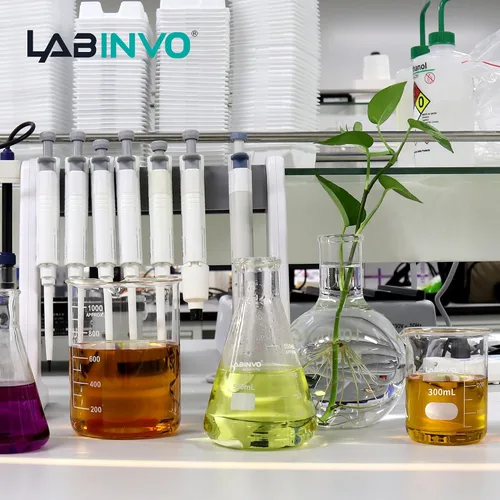 Vista 5 de Frasco Erlenmeyer de vidrio de 33.8 fl oz, frasco cónico graduado de boca estrecha con punto de marcado, juego de 3 frasco de vidrio de borosilicato