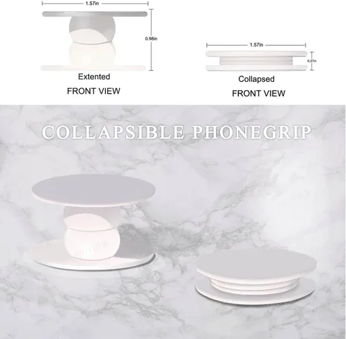 Vista 6 de Blue Ocean Beach Soporte de Agarre Plegable Extensible para Teléfono Celular con Cristal Transparente y Purpurina para Teléfonos Inteligentes