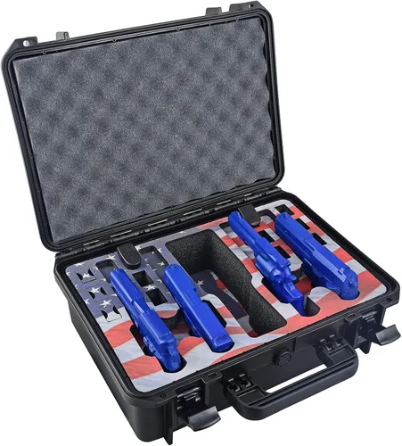 Vista 15 de Estuche para pistola Doro para 4 pistolas 12 con inserto de espuma MyCaseBuilder personalizado, impermeable, resistente, armas de fuego tácticas