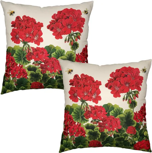 Vista 148 de Juego de 2 fundas de almohada de 16 x 16 pulgadas, diseño patriótico de bandera estadounidense con estrellas para exteriores, estilo casa de campo