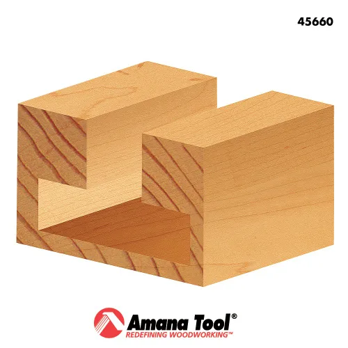 Vista 3 de Amana Tool 45660 T-Ranura de borde recto 2-Flute punta de carburo con punta de broca de enrutador, vástago de 1/2 pulgada