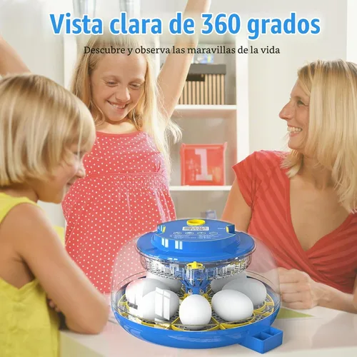 Vista 2 de Incubadoras para incubar huevos, incubadora de 18 huevos con giro automático de huevos y control de humedad