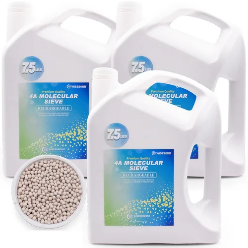 Vista 8 de Wisesorb - Perlas desecantes de tamiz molecular 5A de 3.17 KG, deshumidificadores dessecantes reutilizables absorbentes de humedad